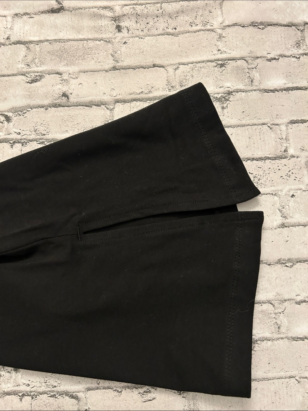 NWT Victoria's Secret PINK Black Wide-Leg Fold-Over Waist Yoga Pants - Picture 6 of 6